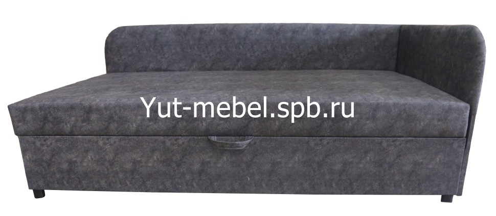 Угловая Тахта кровать " Глория " 900*1900 серая замша