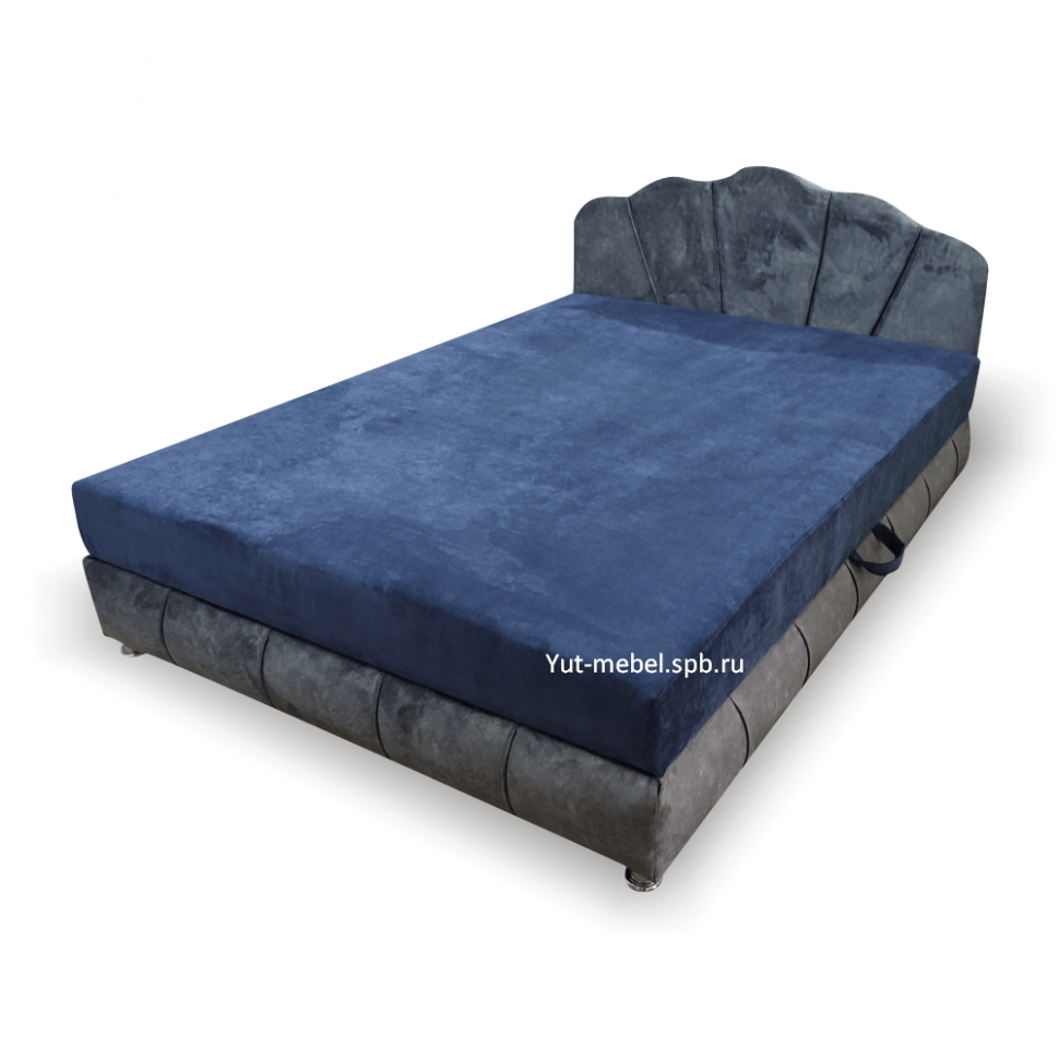 Тахта-кровать " Мишель " велюр синий