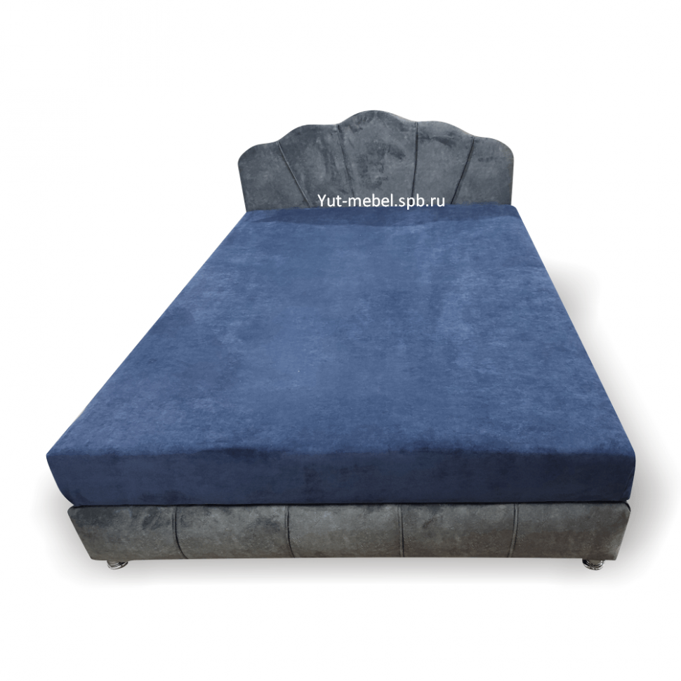 Тахта-кровать " Мишель " велюр синий