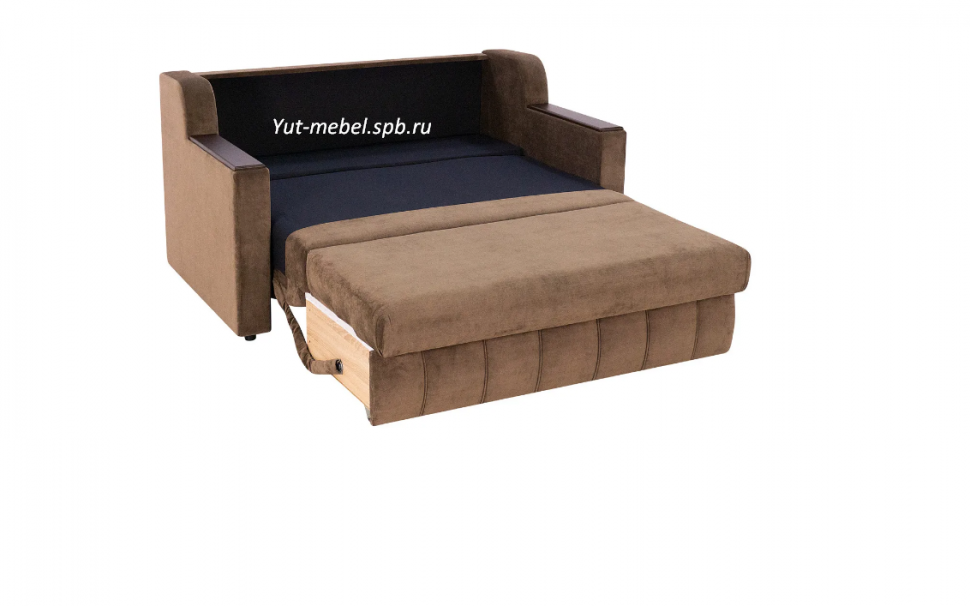 Диван выкатной " Лондон-2" 1400*1900  коричневый велюр