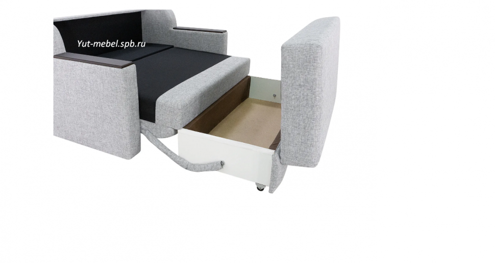 Диван выкатной "Лондон-2" 1400*1900 серая рогожка