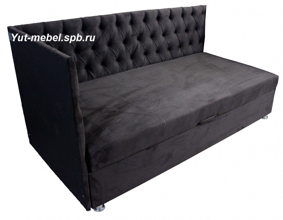 Тахта кровать " Ибица-3 "  коричневый велюр