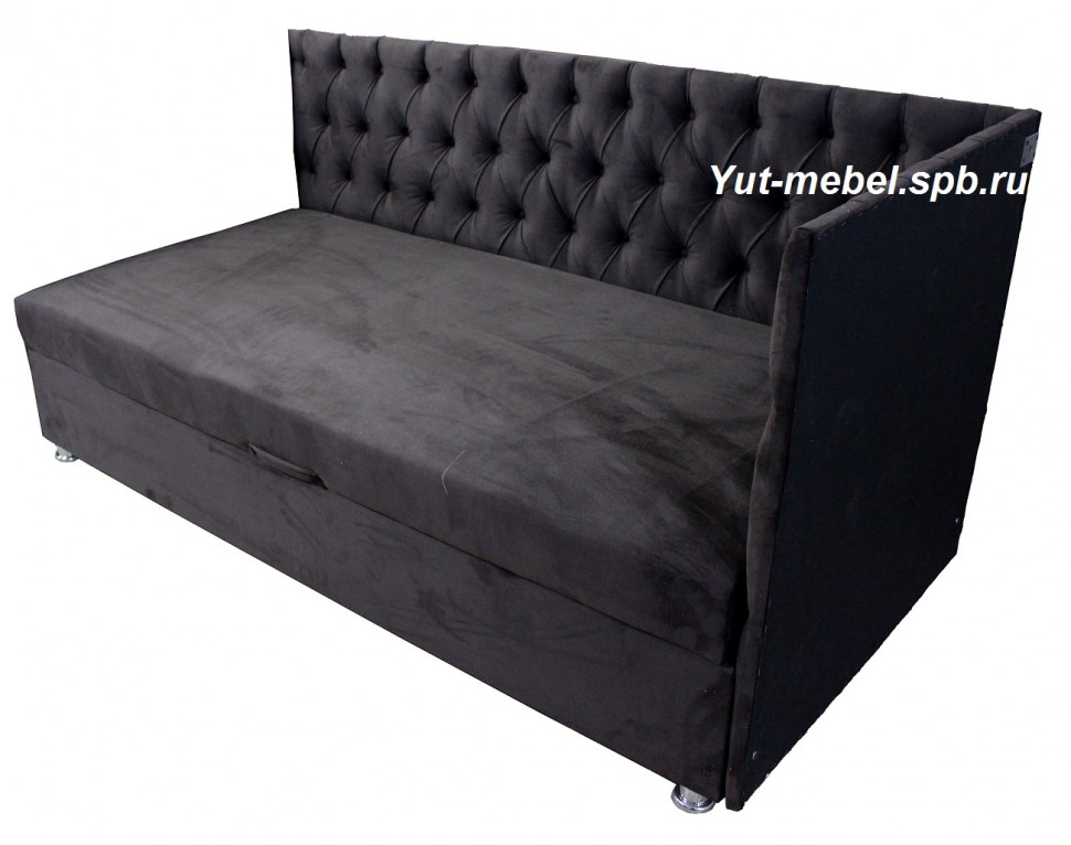 Тахта кровать " Ибица-3 "  коричневый велюр
