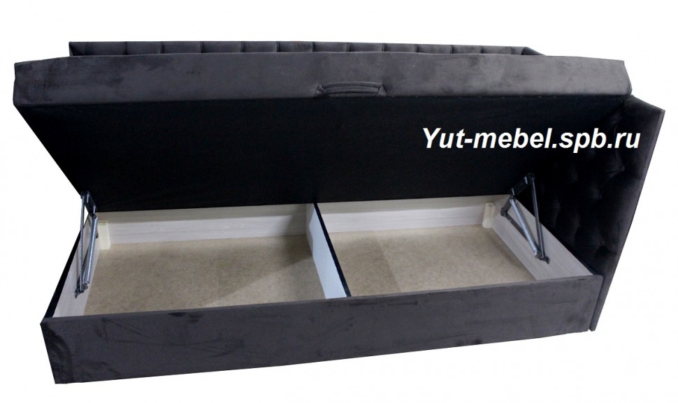 Тахта кровать " Ибица-3 "  коричневый велюр