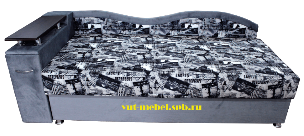 Тахта Марика 6 серый велюр