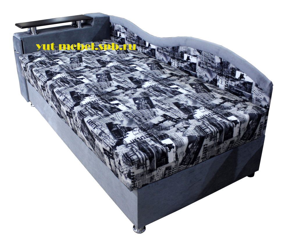 Тахта Марика 6 серый велюр