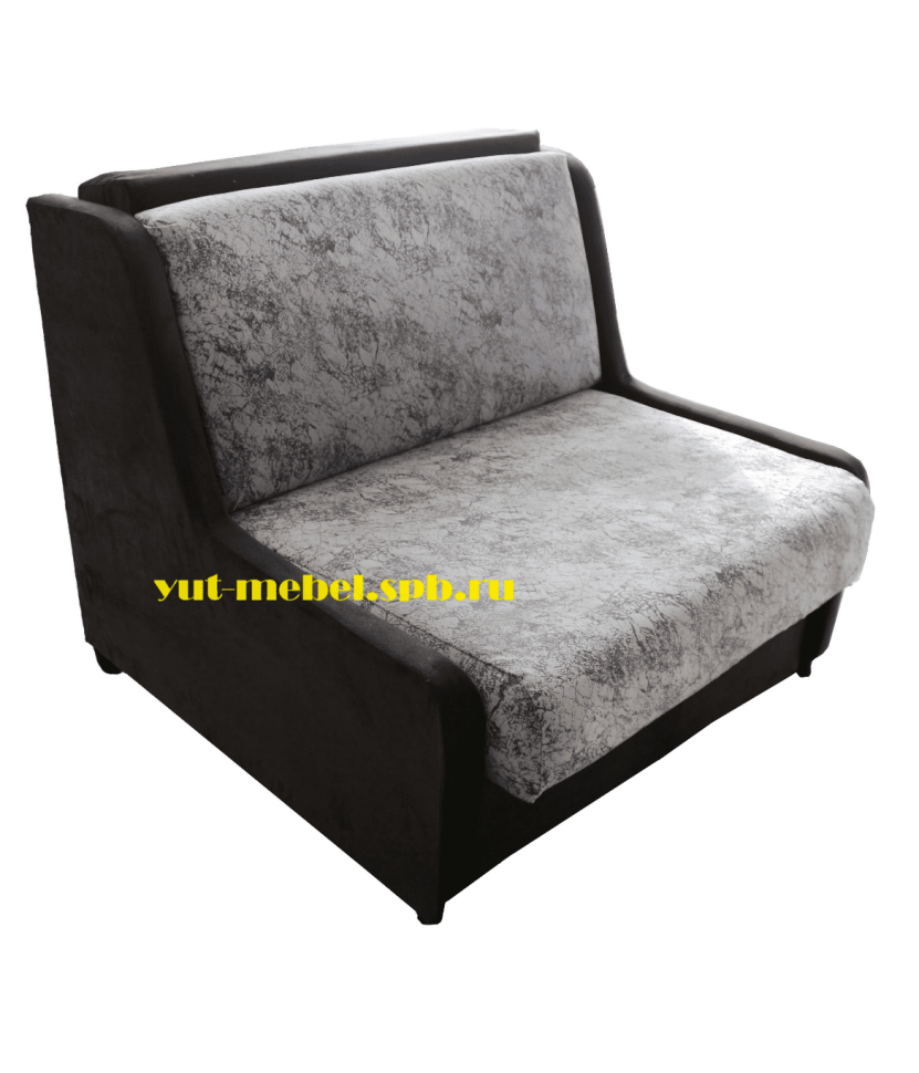 диван выкатной "Париж - 2" спальное место 1200*1900 велюр мрамор светлый /велюр форест коричневый 