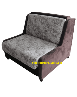 диван выкатной "Париж - 2" спальное место 1200*1900 велюр мрамор светлый /велюр форест коричневый 