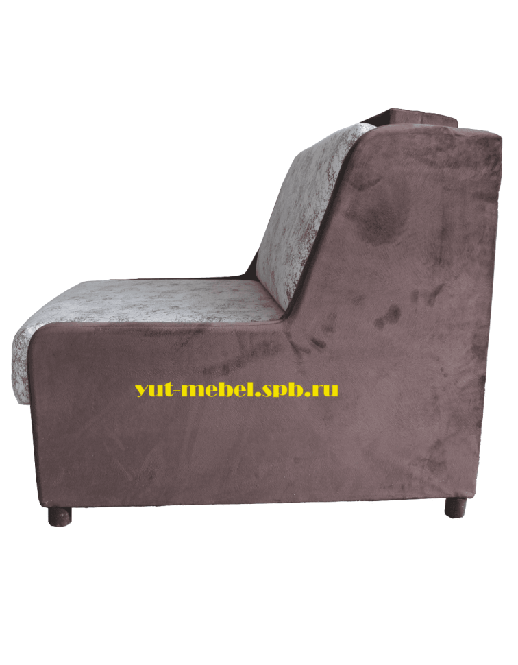 диван выкатной "Париж - 2" спальное место 1200*1900 велюр мрамор светлый /велюр форест коричневый 