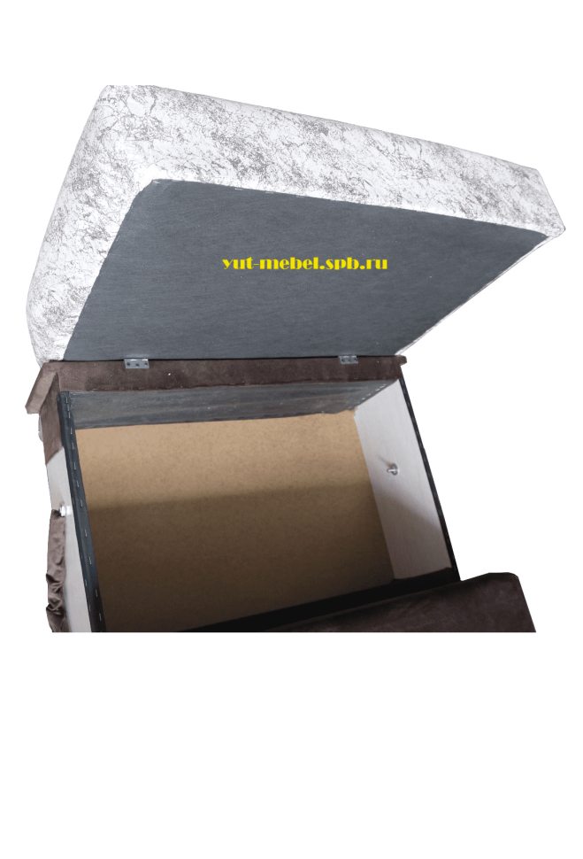 диван выкатной "Париж - 2" спальное место 1200*1900 велюр мрамор светлый /велюр форест коричневый 
