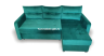 Угловой диван " Николь-2" зеленый велюр
