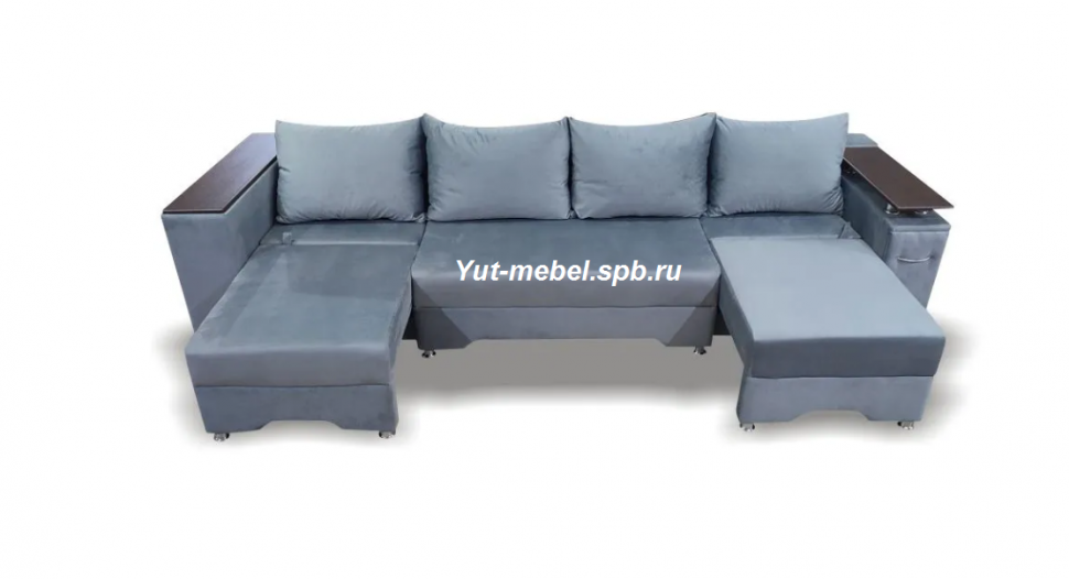 Еврософа-трансформер " Стамбул-П " с баром серый велю