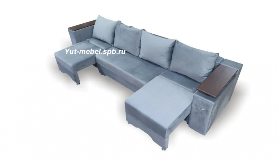 Еврософа-трансформер " Стамбул-П " с баром серый велю