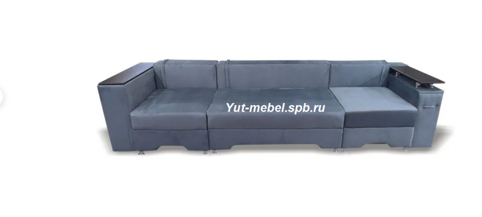 Еврософа-трансформер " Стамбул-П " с баром серый велю