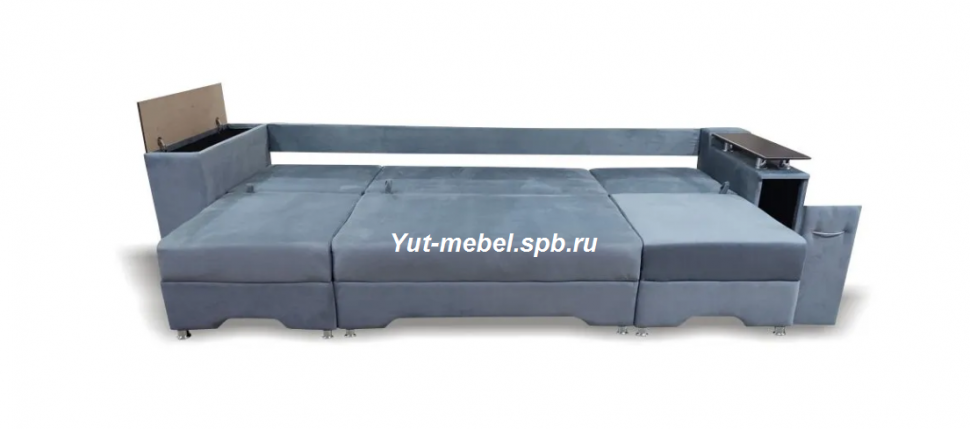 Еврософа-трансформер " Стамбул-П " с баром серый велю