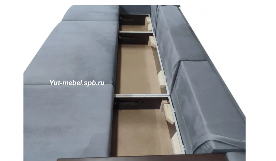 Еврософа-трансформер " Стамбул-П " с баром серый велю