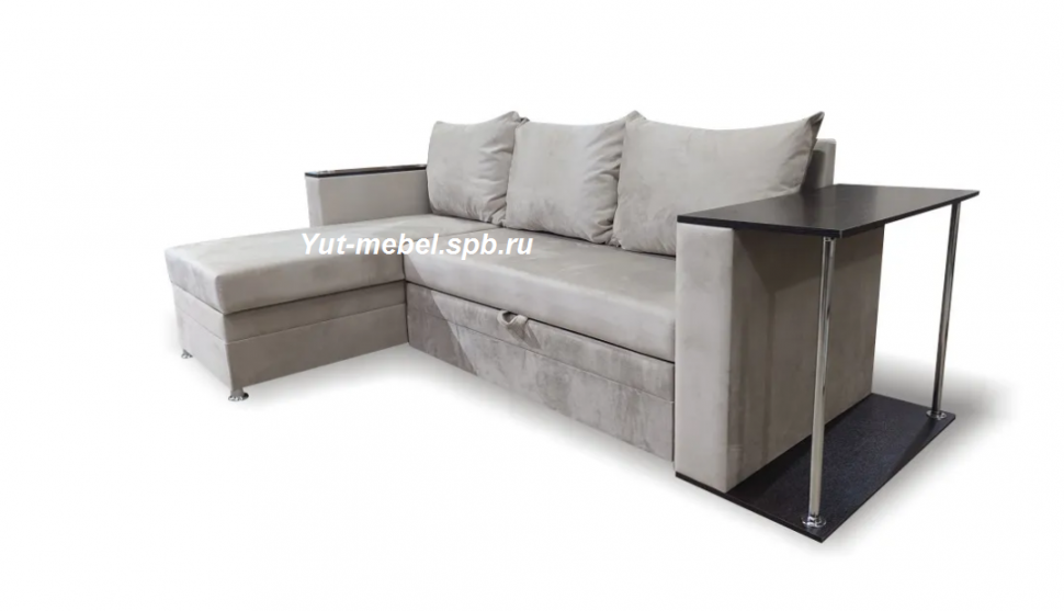 Угловой диван " Токио " бежевый велюр