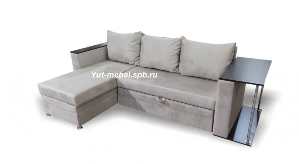 Угловой диван " Токио " бежевый велюр