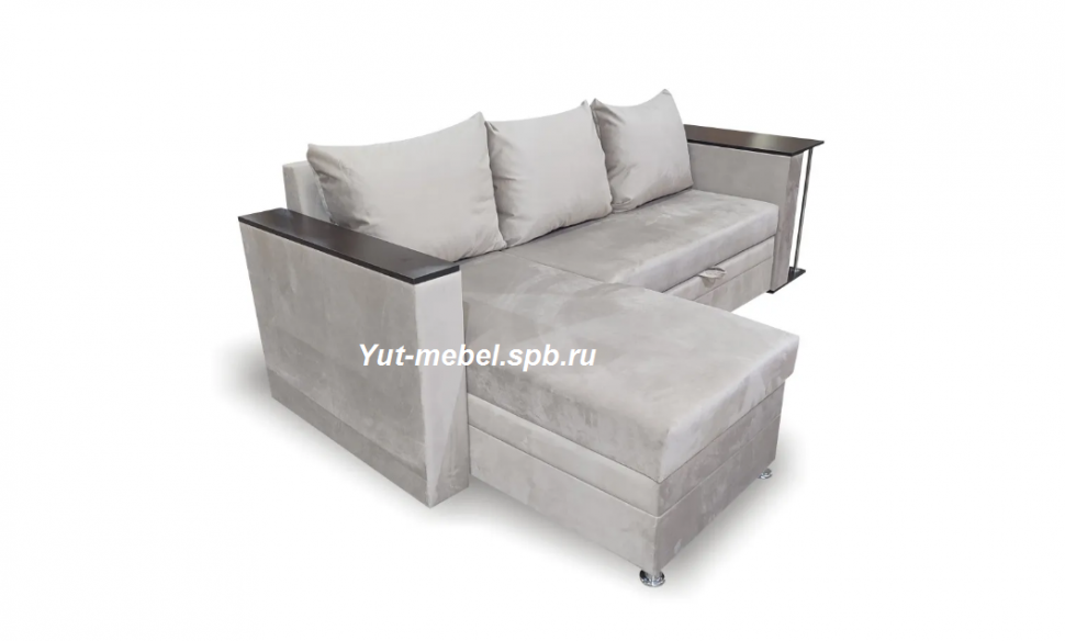 Угловой диван " Токио " бежевый велюр