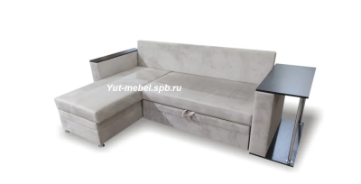 Угловой диван " Токио " бежевый велюр