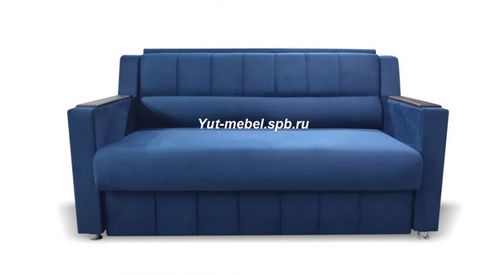 Диван выкатной " Лондон-2 " 1400*1900 синий велюр