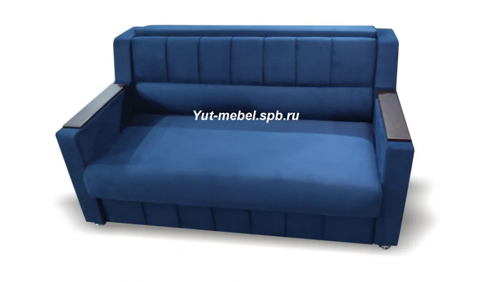 Диван выкатной " Лондон-2 " 1400*1900 синий велюр