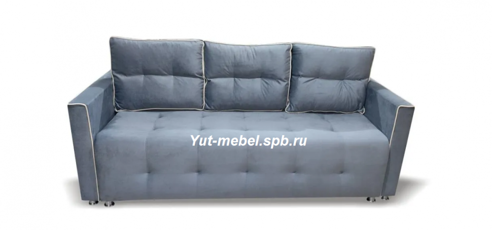 Еврософа " Гранд 3 " серый велюр