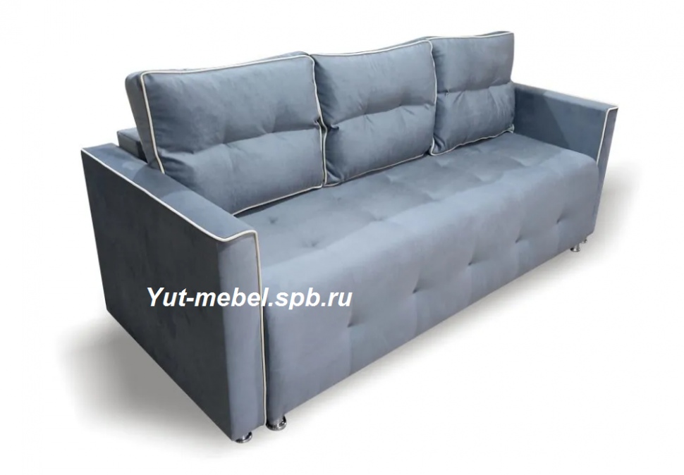 Еврософа " Гранд 3 " серый велюр