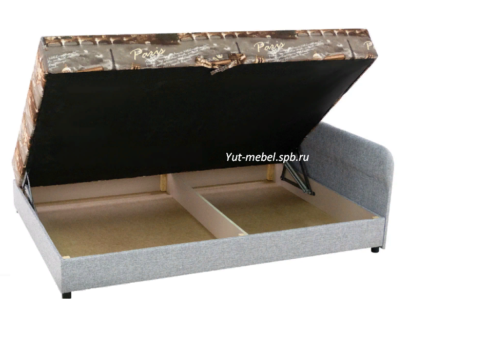 Тахта-кровать " Глория " 1200*1900 париж серый