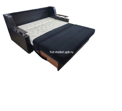Выкатной диван  " Санкт-Петербург  "  черный велюр