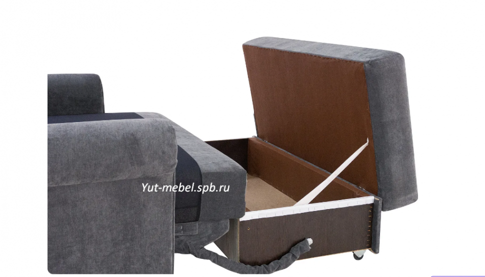 Диван выкатной " Флоренция " велюр серый