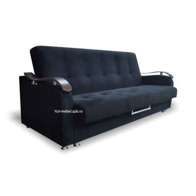 Диван-книжка " Лидер-3 " черный велюр