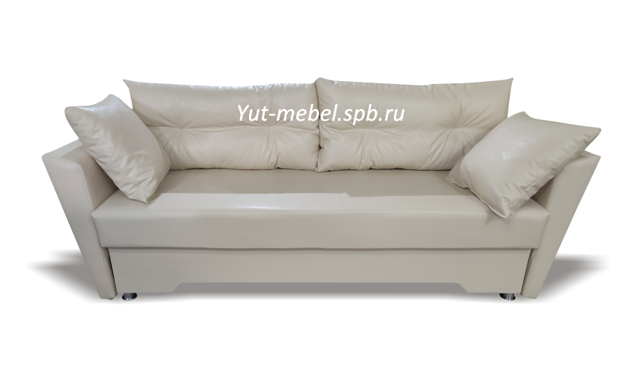 Еврософа  " Амстердам "  белая кожа