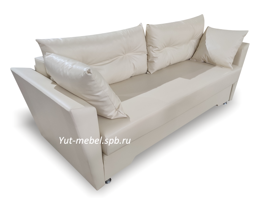 Еврософа  " Амстердам "  белая кожа