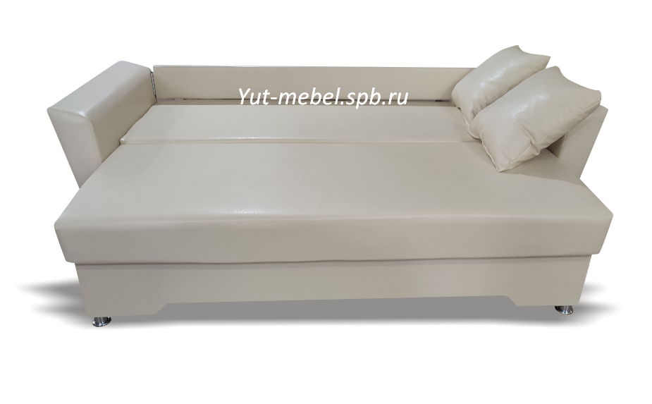 Еврософа  " Амстердам "  белая кожа