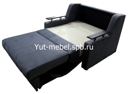 Диван-кровать выкатной " Санкт-Петербург "  900*1900 серый велюр