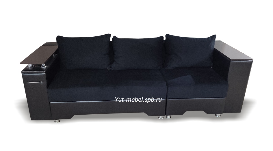 Еврософа "Стамбул" с баром черный велюр