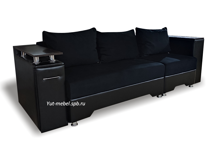 Еврософа "Стамбул" с баром черный велюр