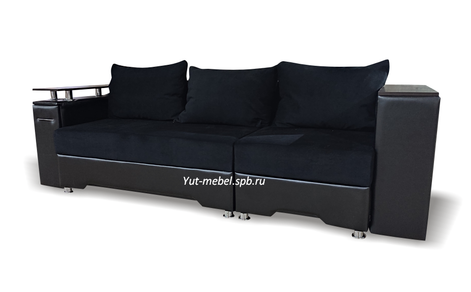 Еврософа "Стамбул" с баром черный велюр