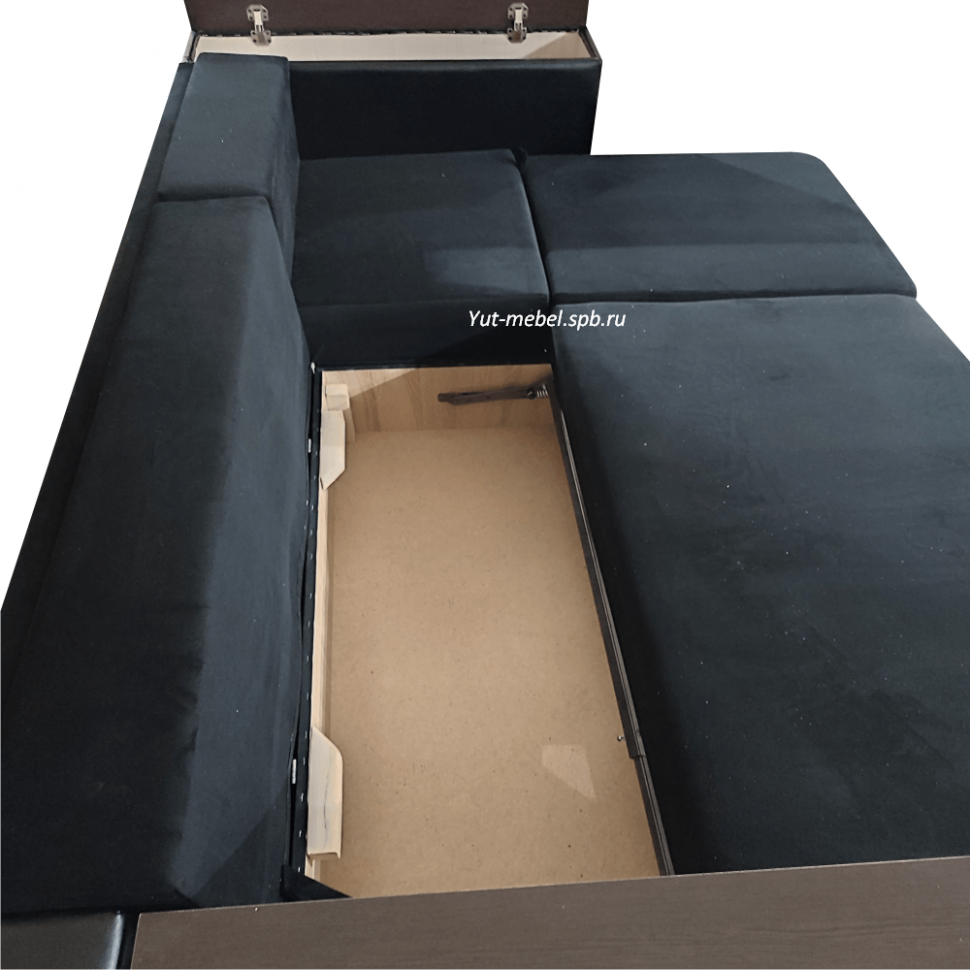 Еврософа "Стамбул" с баром черный велюр