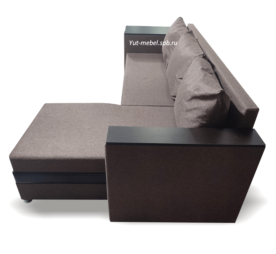 Угловой диван " Токио " коричневая рогожка