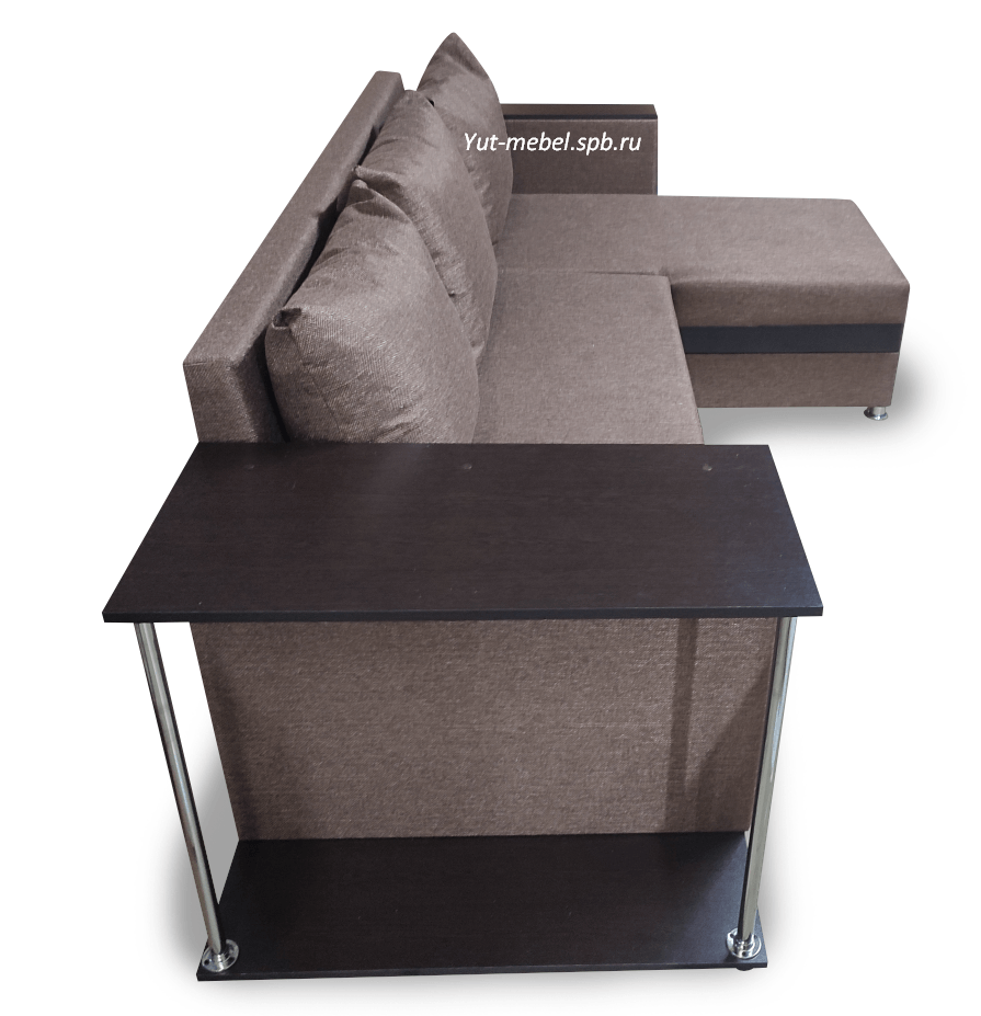 Угловой диван " Токио " коричневая рогожка