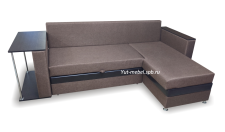 Угловой диван " Токио " коричневая рогожка